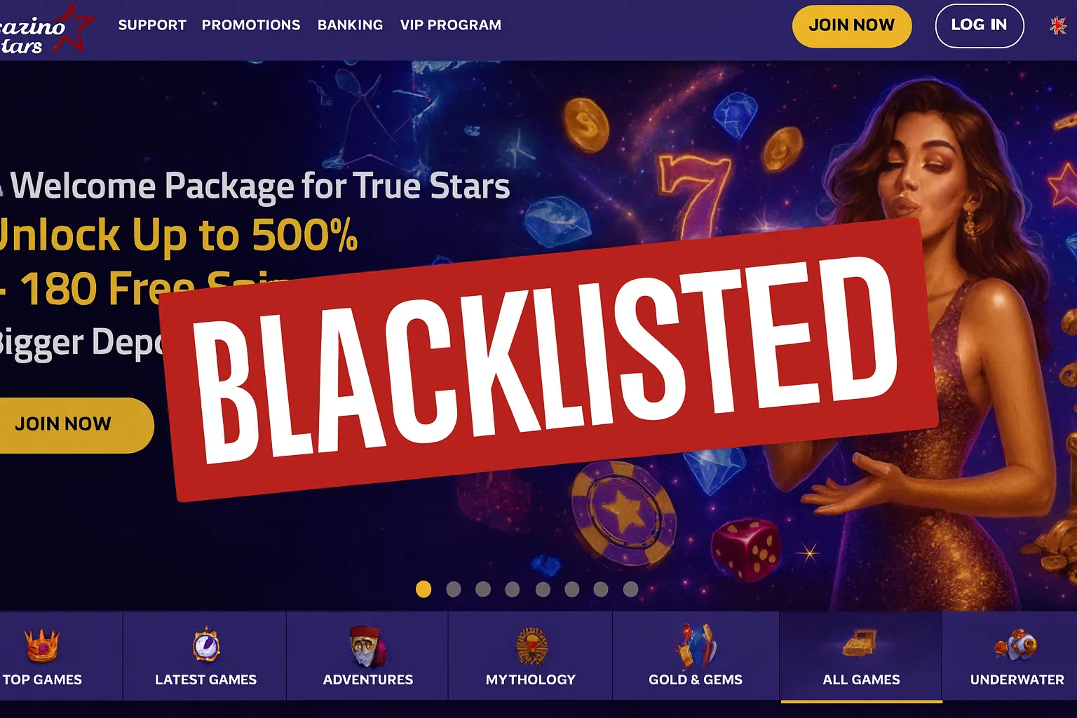 CazinoStars website banner