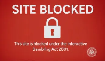 Example access restriction page shown to users when a domain is unavailable or restricted