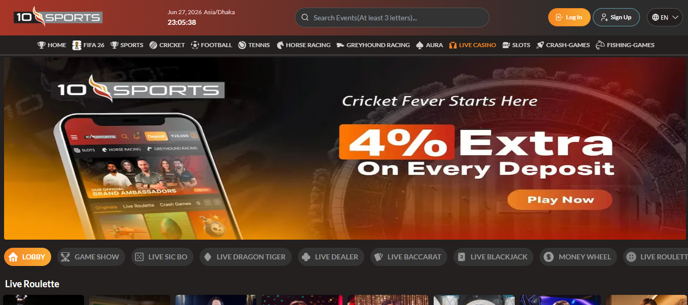 10Sports deposit methods including UPI and crypto