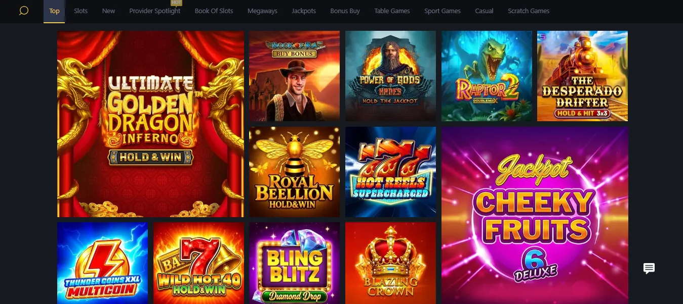 Screenshot of 24slots's games lobby