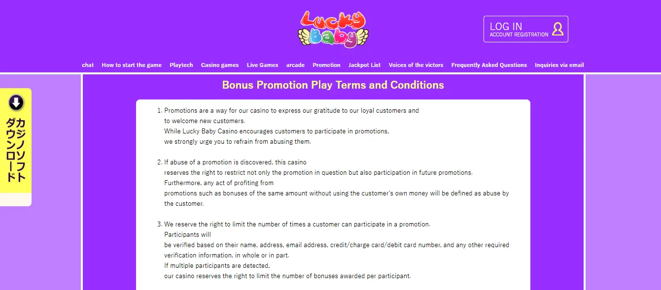 Bonus Terms screenshot