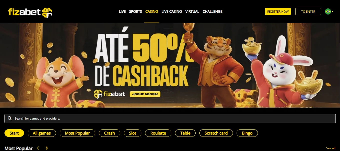 Screenshot of Fizabet's welcome bonus offer