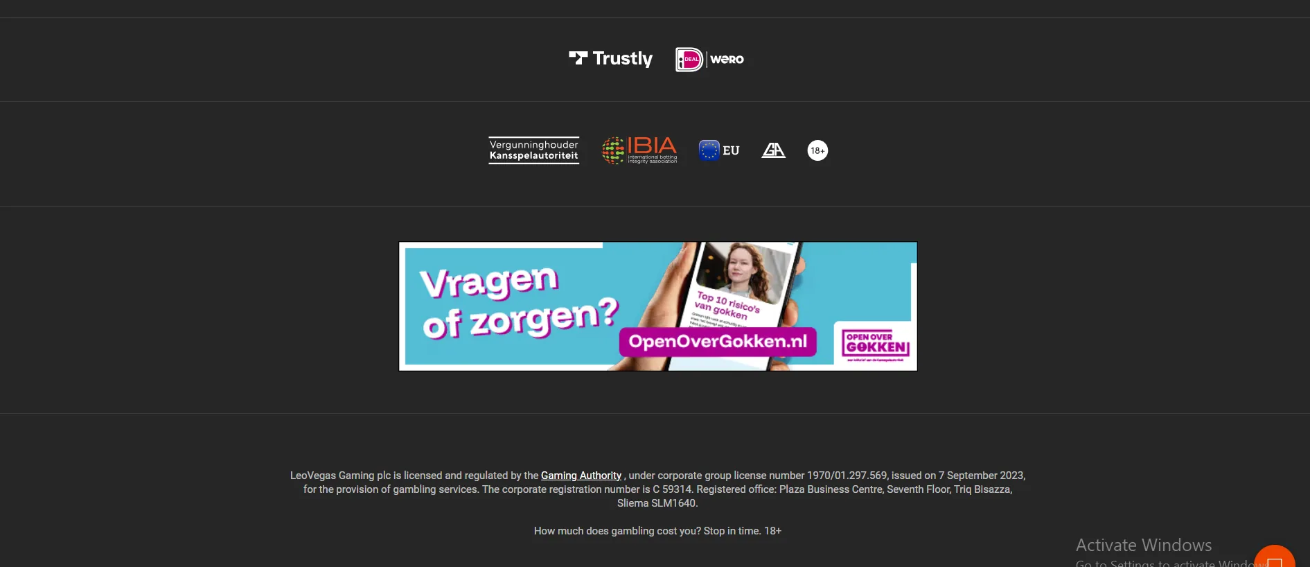 LeoVegas licences: Dutch Gaming Authority (Kansspelautoriteit) and IBIA — TopCasinoScout
