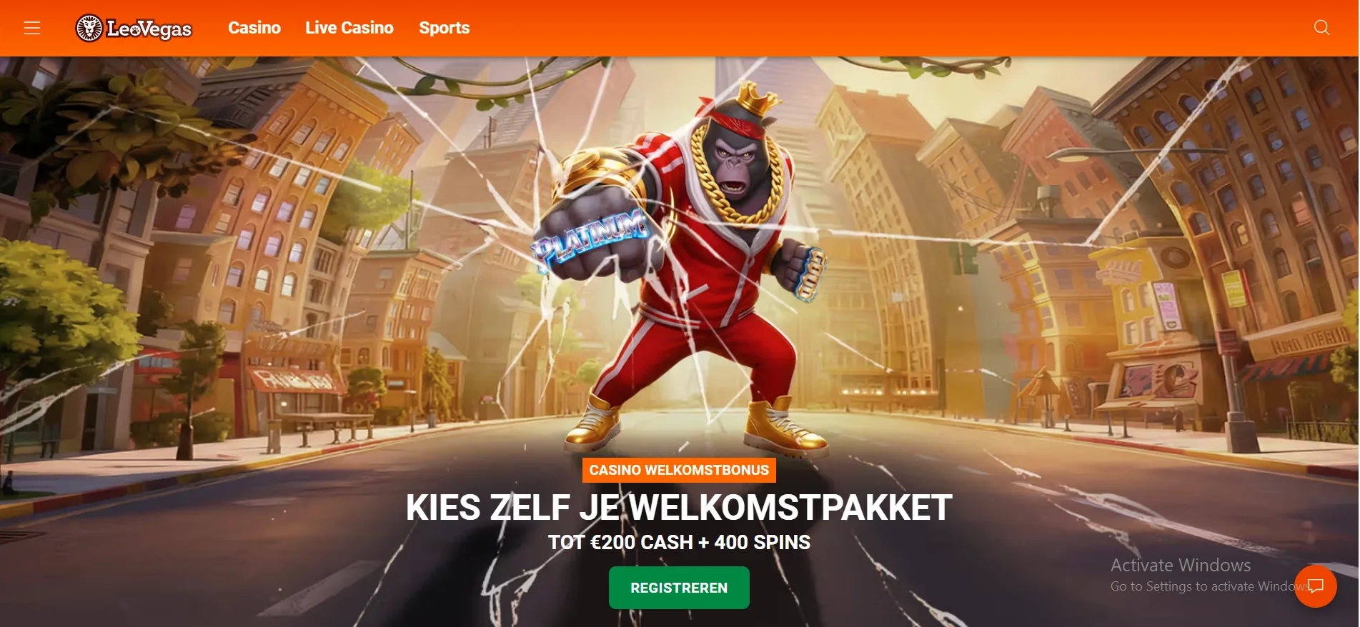 LeoVegas casino homepage, June 2026 — verified screenshot by TopCasinoScout