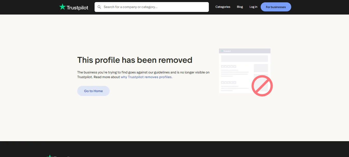 Screenshot of PriBet's Trustpilot rating overview