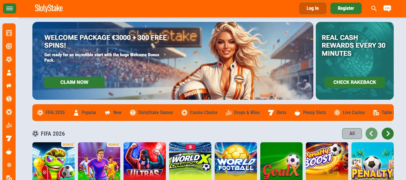 Screenshot of Slotystake's welcome bonus offer
