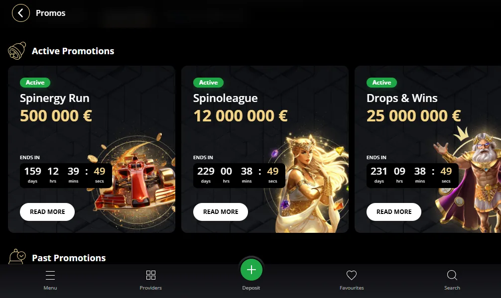 Screenshot of Lex's welcome bonus offer