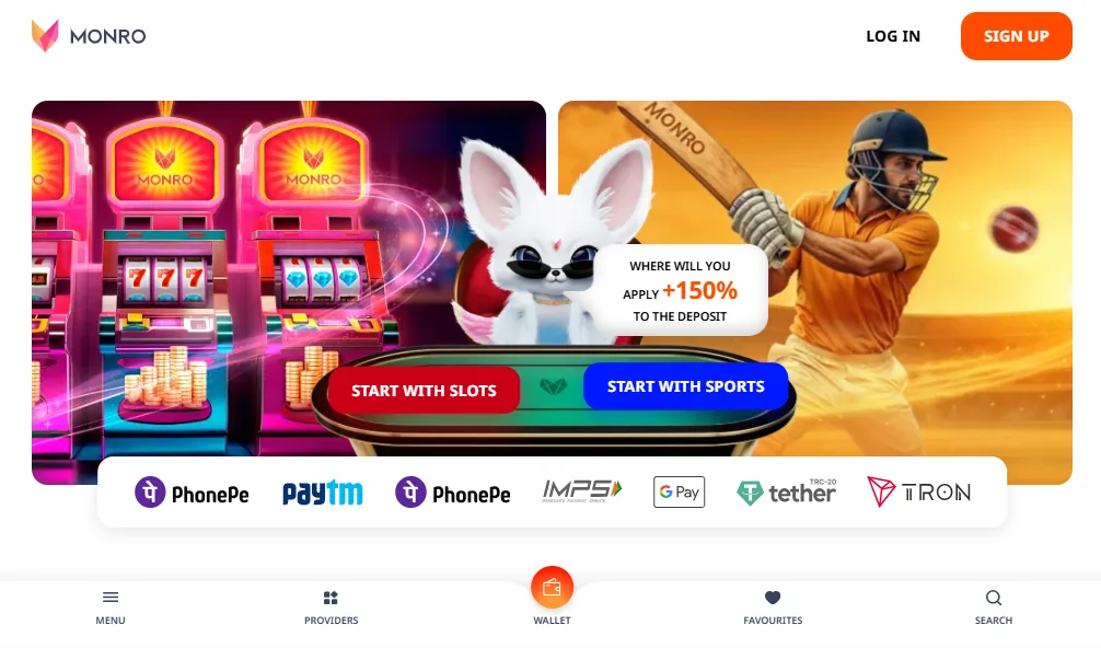 Screenshot of Monro's cashier and payment methods