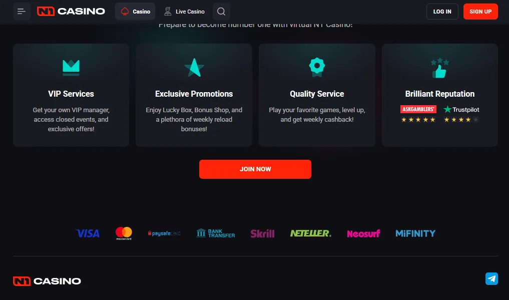Deposit Methods screenshot