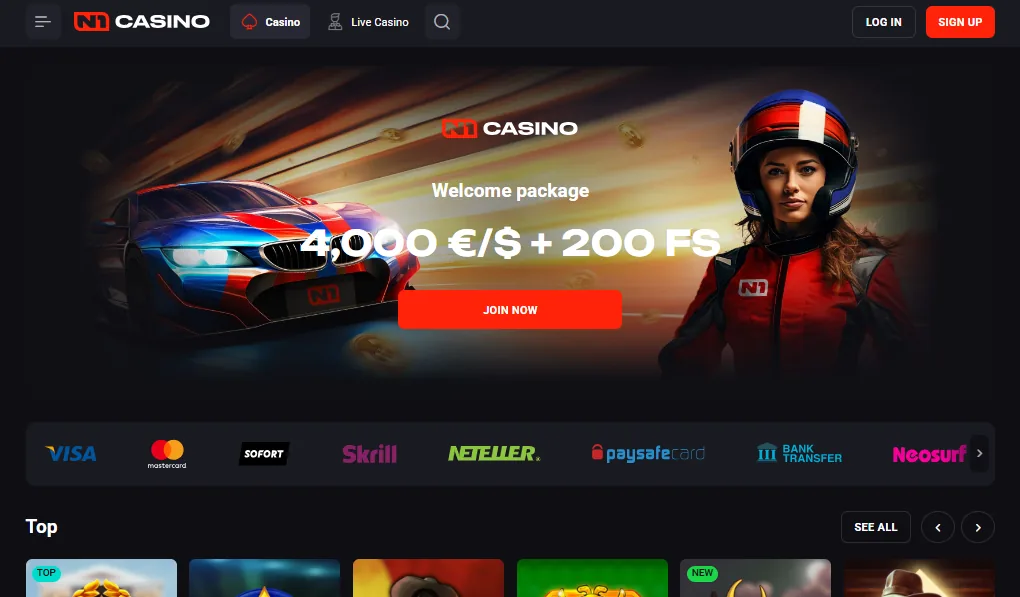 Homepage screenshot