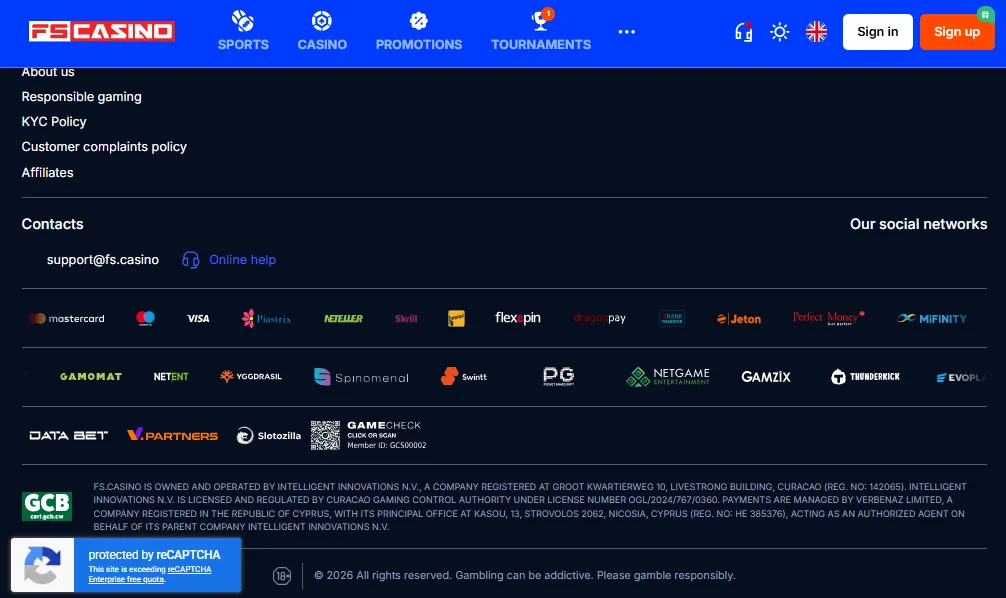 Screenshot of Vulkan Bet's cashier and payment methods