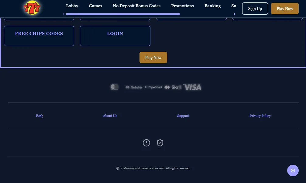 Screenshot of Wishmaker's cashier and payment methods