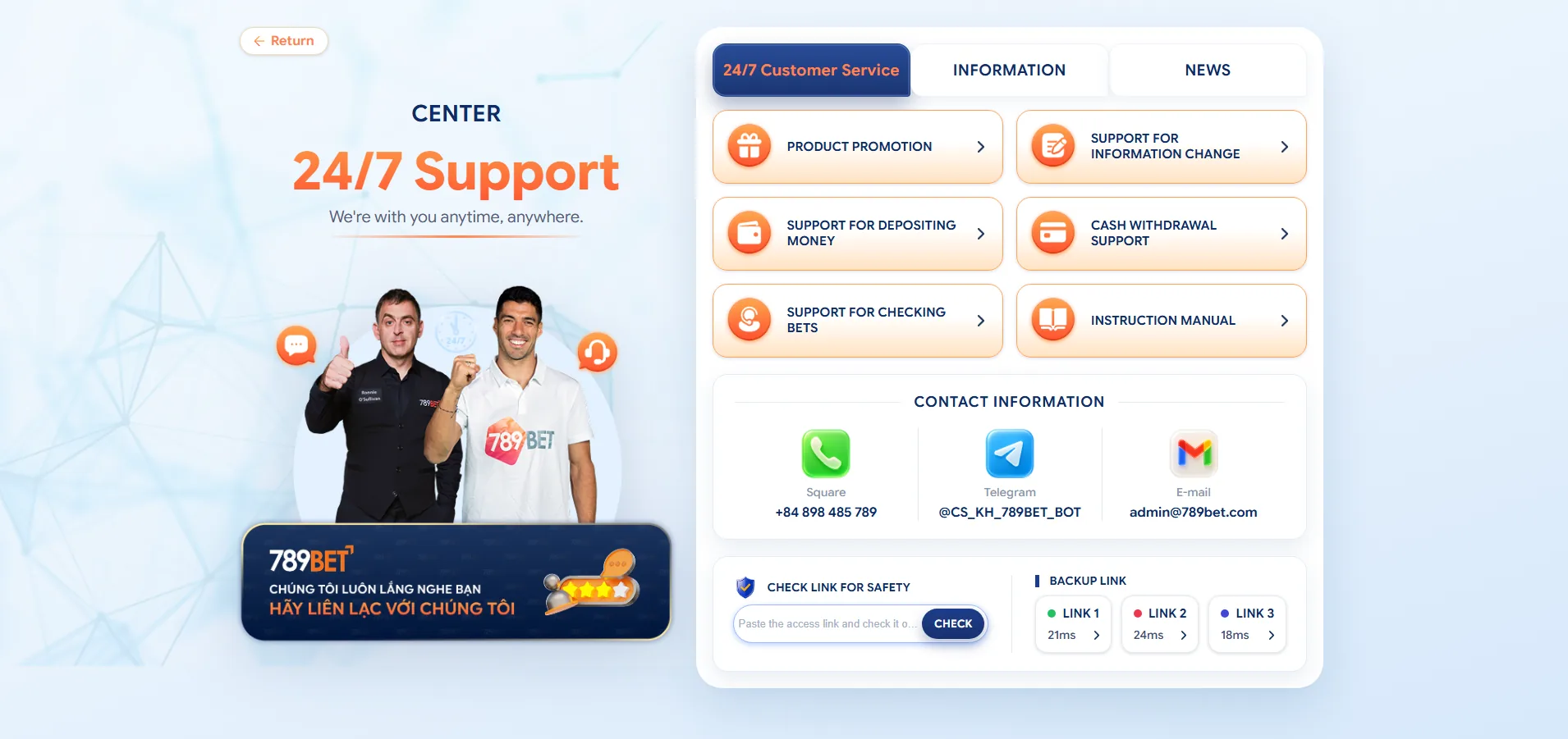 Screenshot of 789bet's live chat support window