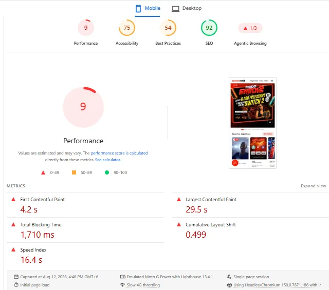 Screenshot of Apuesta Total's mobile site
