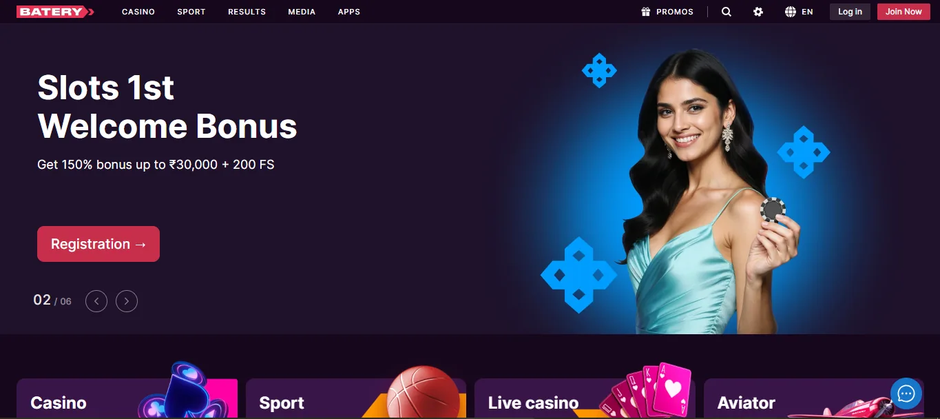 Screenshot of Batery / BateryBet's homepage