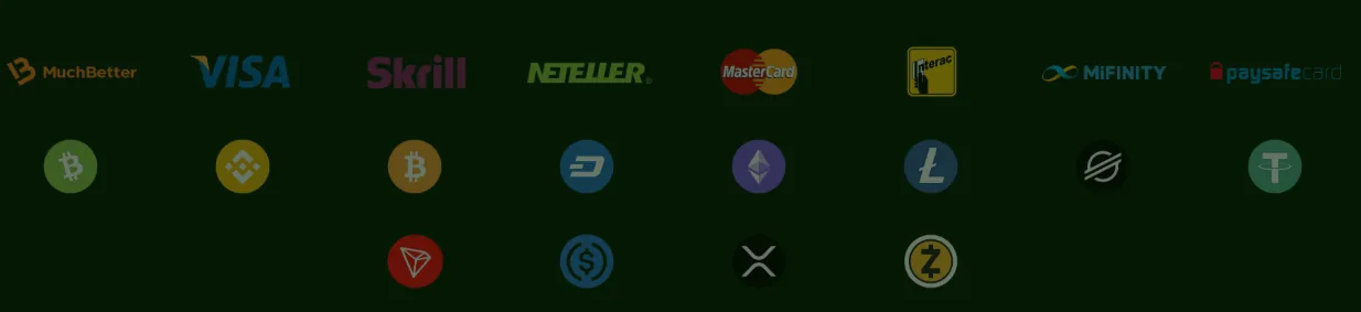 Screenshot of FreakyBillion's cashier and payment methods