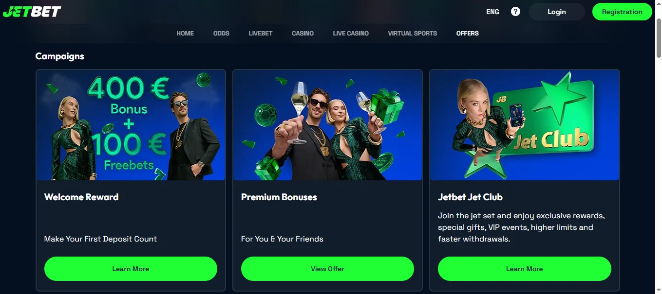 Screenshot of Jet bahis's welcome bonus offer