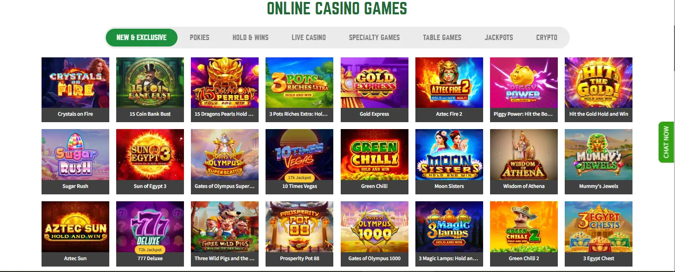 Screenshot of Joe Fortune's games lobby