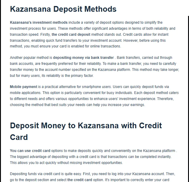 Screenshot of KazanSana's cashier and payment methods