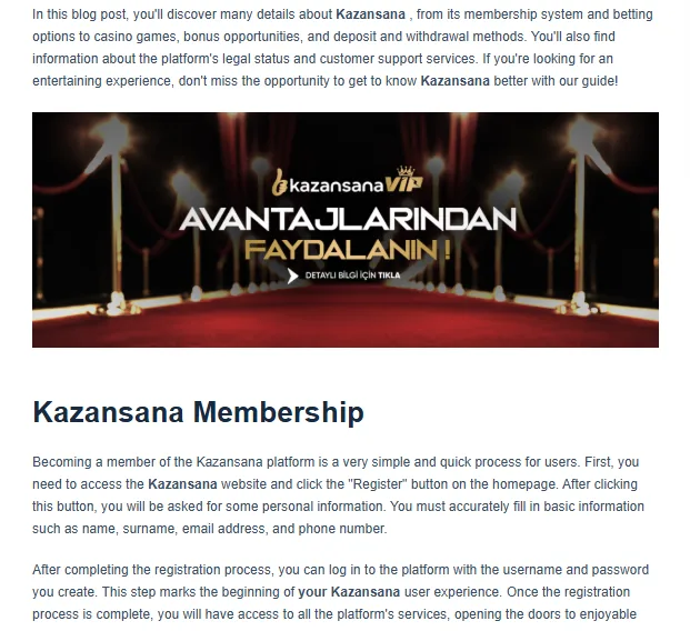 Screenshot of KazanSana's withdrawal section and limits