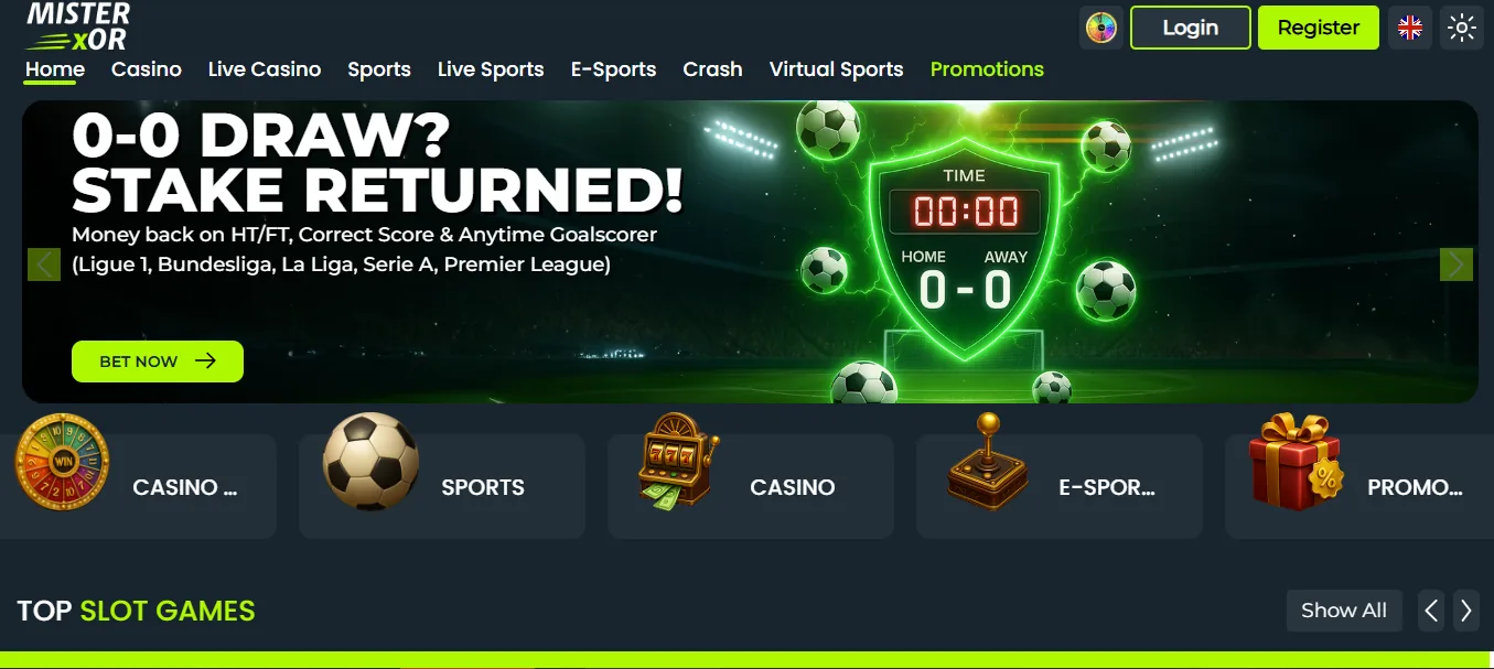 Screenshot of MisterXor's homepage