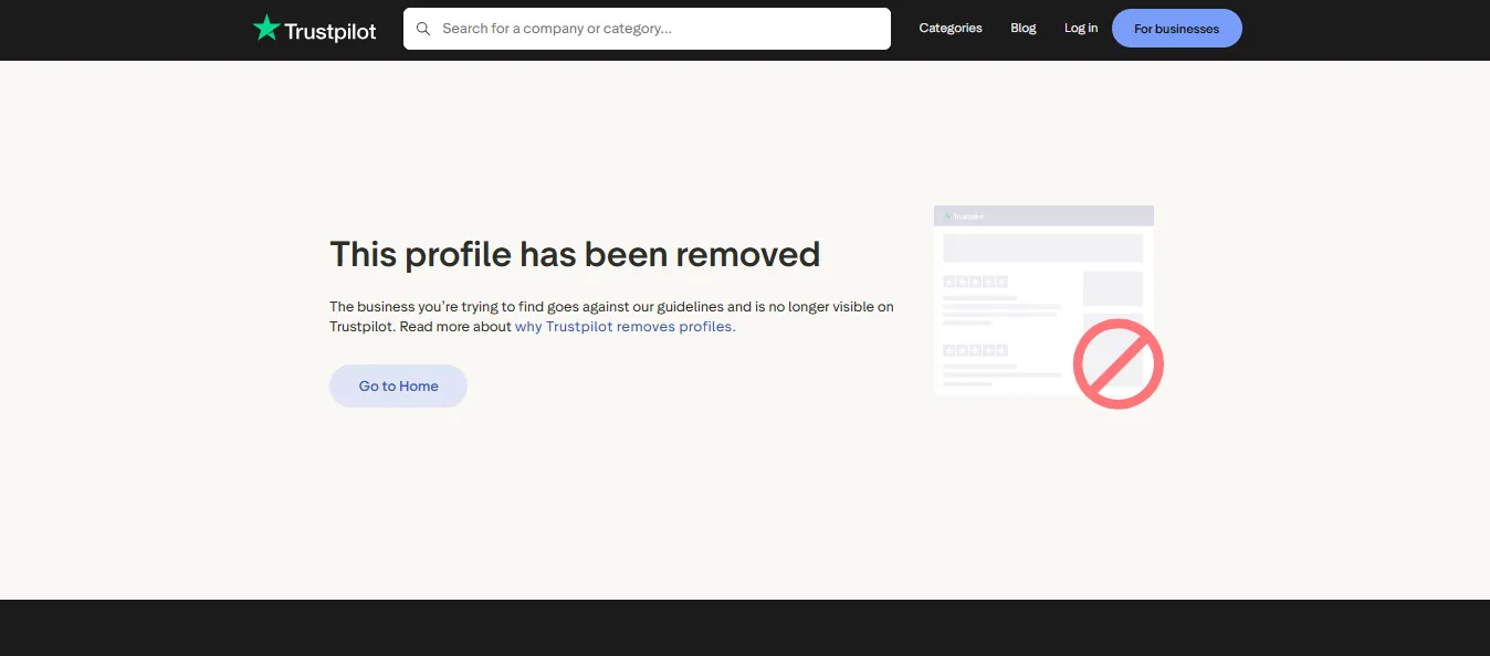 Screenshot of PriBet's Trustpilot rating overview