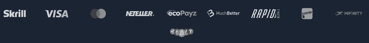 Screenshot of PureBets's cashier and payment methods