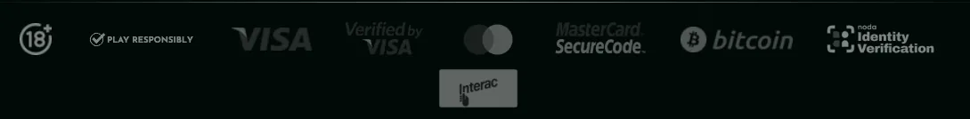 Screenshot of Pure Casino's cashier and payment methods