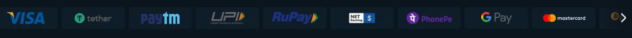 Screenshot of Rajabets's cashier and payment methods