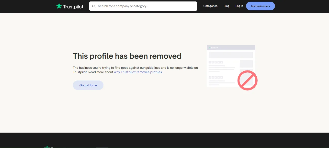 Screenshot of Realspin's Trustpilot rating overview