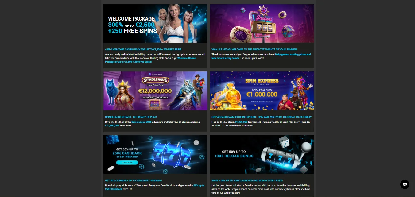 Screenshot of Silver Play's welcome bonus offer