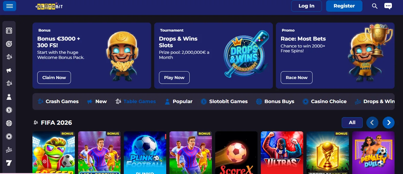 Screenshot of SolotoBit Casino's welcome bonus offer