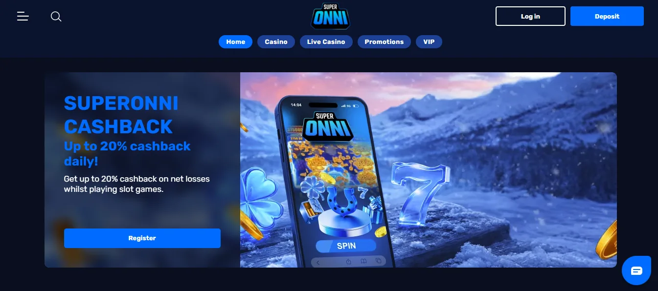 Screenshot of SuperOnni's homepage