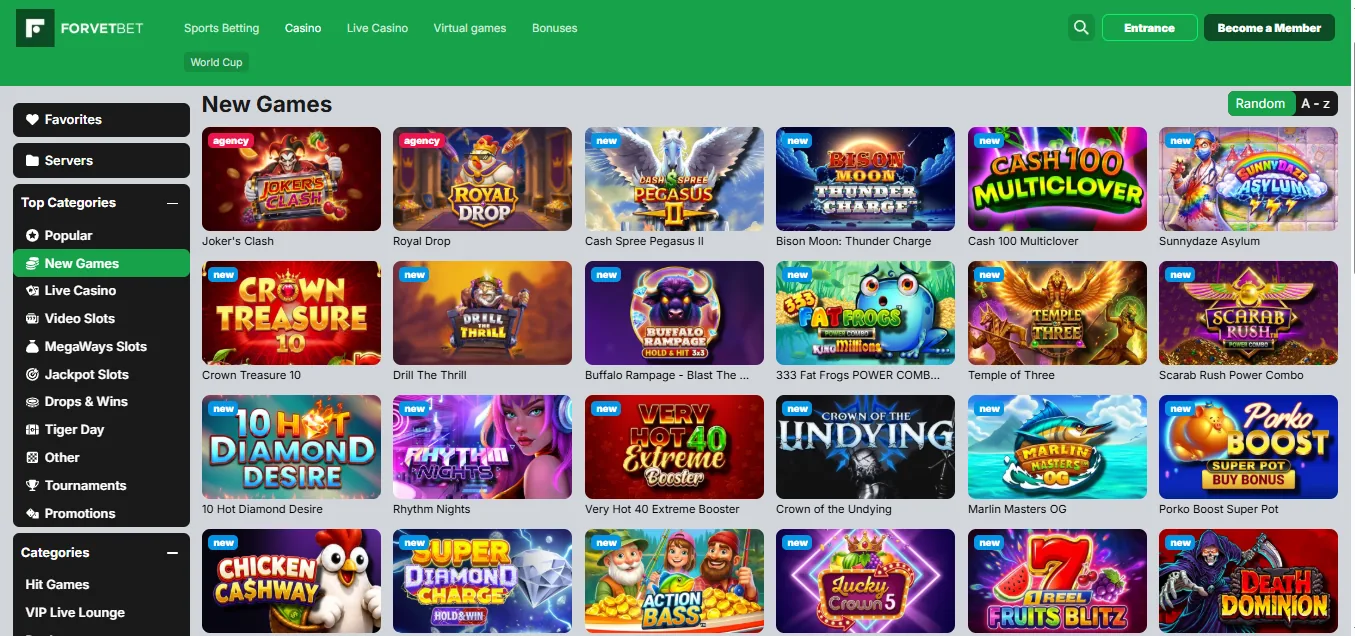 Screenshot of Tornadobahis's games lobby