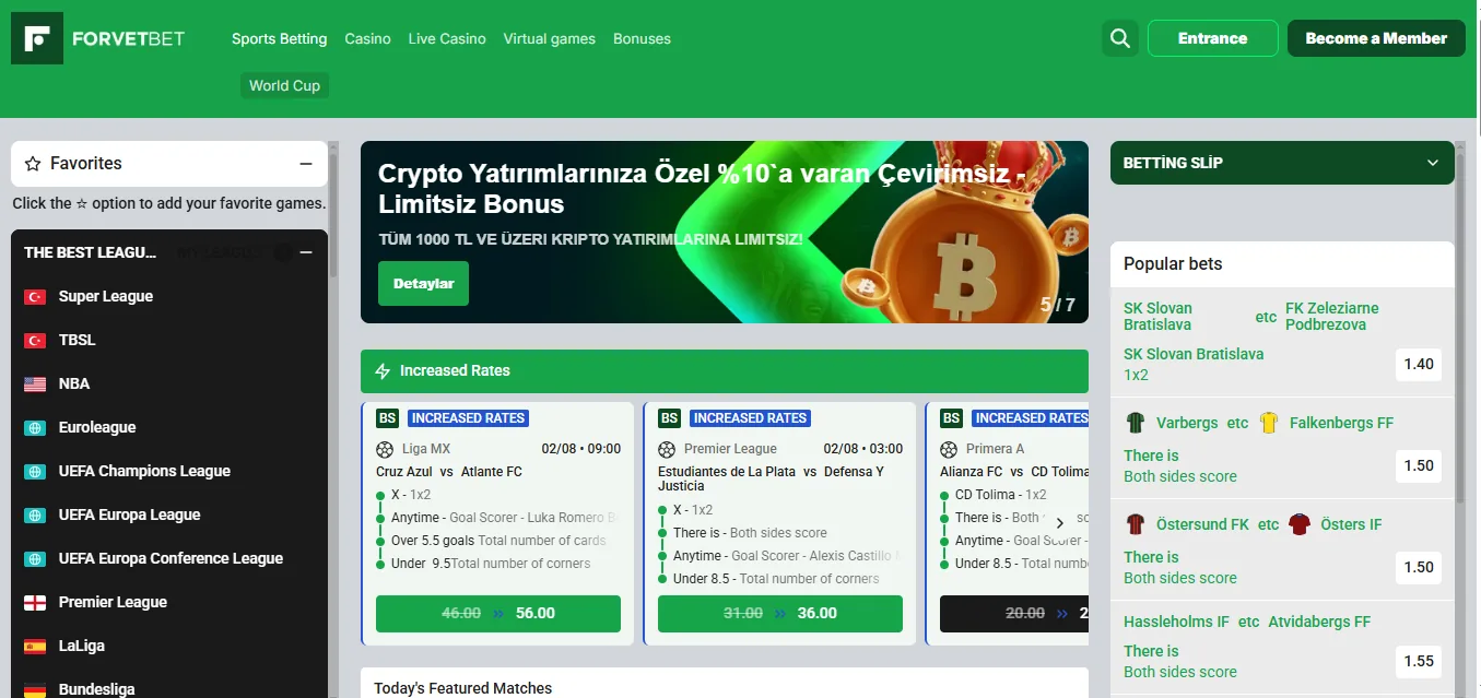 Screenshot of Tornadobahis's homepage