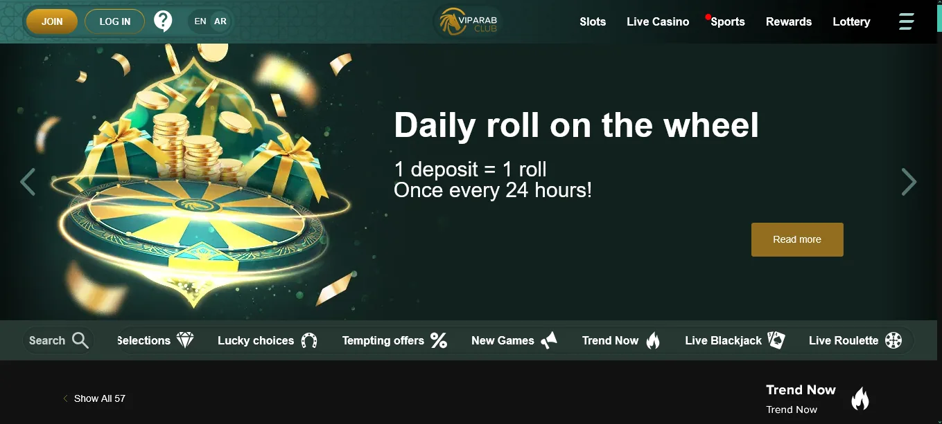 Screenshot of VIPArabClub's homepage