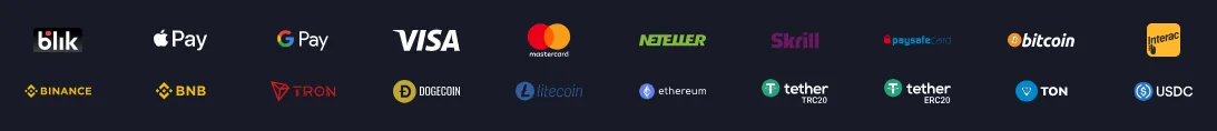 Screenshot of Vox Casino's cashier and payment methods