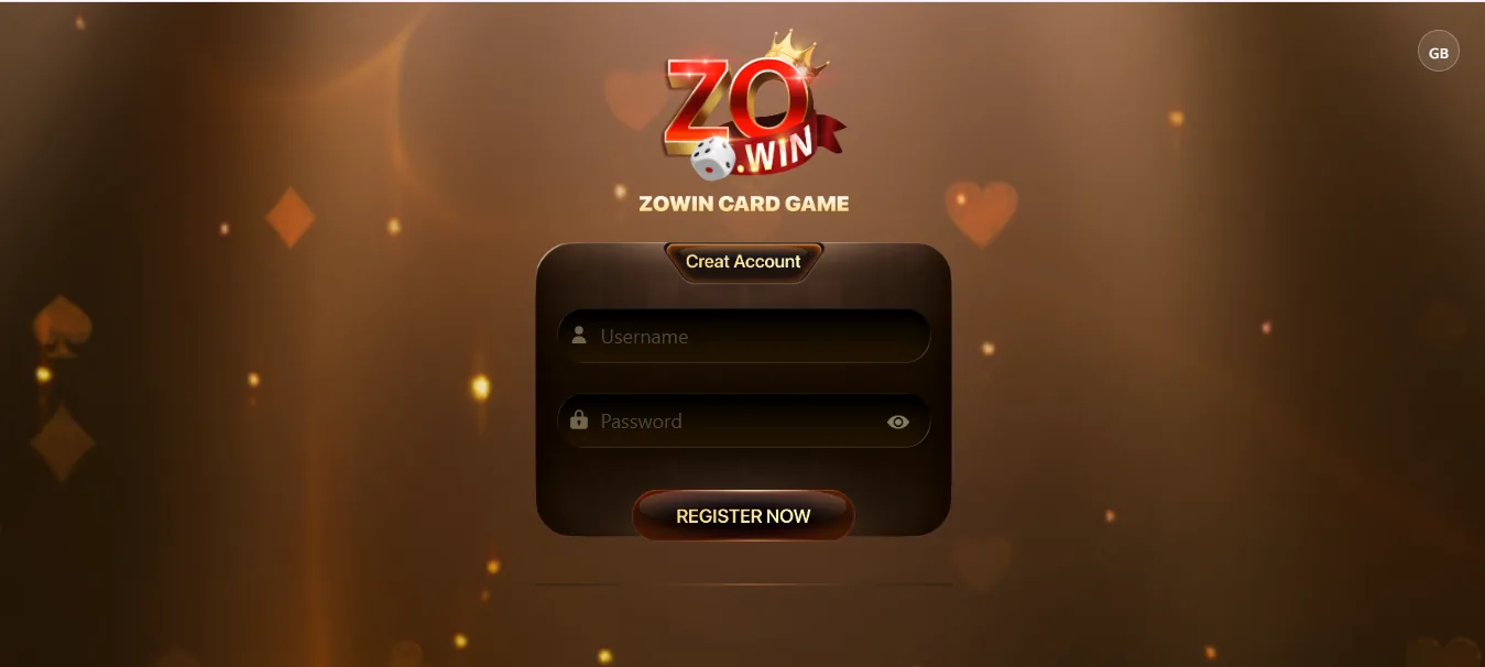 Screenshot of Zowin's homepage